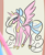 Size: 2607x3189 | Tagged: safe, oc, oc only, oc:bay breeze, alicorn, pony, bow, drawing, hair bow, high res, tail, tail bow