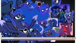 Size: 1920x1080 | Tagged: safe, edit, edited screencap, screencap, princess luna, alicorn, pony, g4, compilation, meme