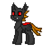 Size: 170x166 | Tagged: safe, oc, oc only, oc:therix, changeling, pony, pony town, holeless, pixel art, red changeling, red eyes, simple background, solo, transparent background