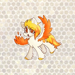 Size: 718x718 | Tagged: safe, artist:afrayedfox, flare (g5), pegasus, pony, g5, abstract background, female, mare, solo