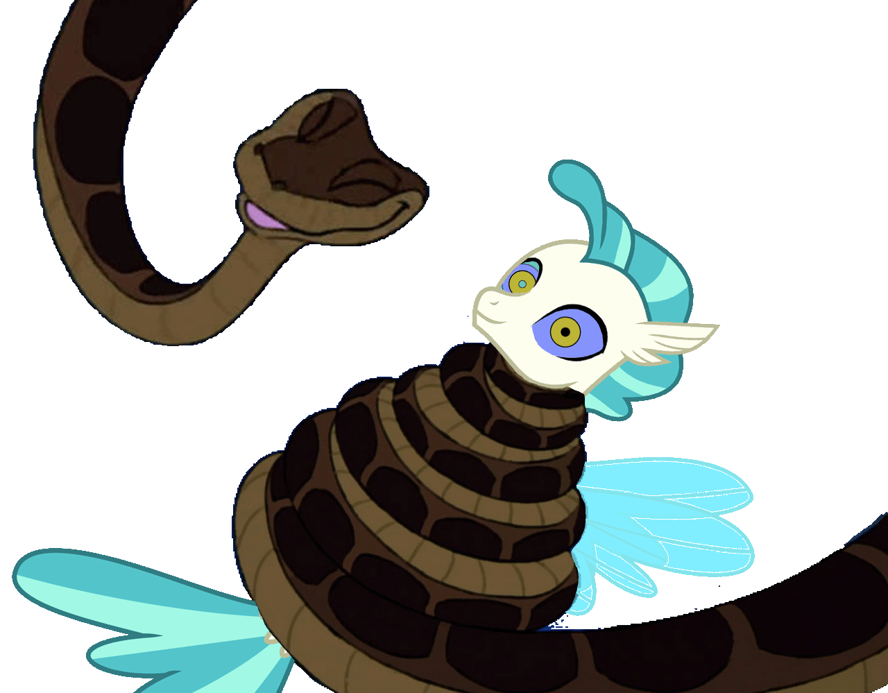 #3075042 - safe, artist:ocean lover, terramar, python, seapony, snake ...