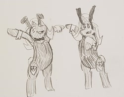 Size: 2153x1681 | Tagged: safe, artist:dakirbinator, trixie, pony, unicorn, g4, bunny suit, clothes, female, monochrome, sketch, traditional art