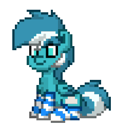 Size: 384x424 | Tagged: safe, oc, oc only, oc:cyan stratus, pegasus, pony, pony town, animated, boop, clothes, gif, simple background, socks, solo, striped socks, transparent background