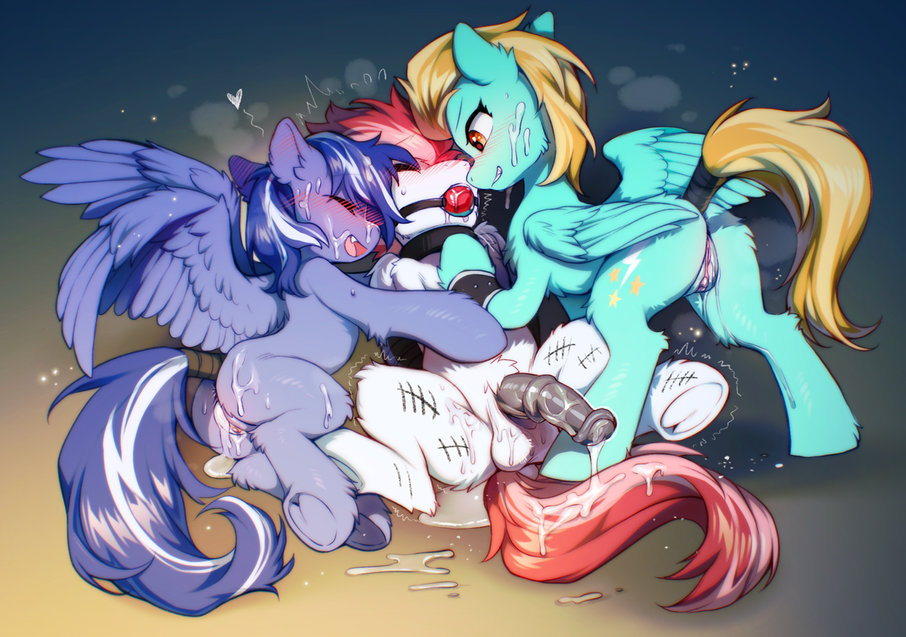 Three curious ponies