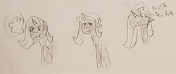 Size: 2537x1061 | Tagged: safe, artist:dakirbinator, trixie, pony, unicorn, g4, cute, disembodied hand, hand, head pat, magic, monochrome, pat, petting, sketch