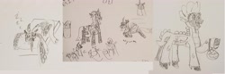 Size: 5968x1972 | Tagged: safe, artist:dakirbinator, queen chrysalis, changeling, g4, clothes, costume, cute, fast, hoof fingers, mailmare, monochrome, sketch, sleeping, transformation