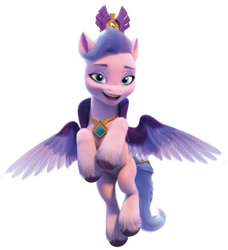 Size: 533x585 | Tagged: dead source, safe, queen haven, pegasus, pony, g5, official, 3d, female, flying, mare, open mouth, simple background, white background