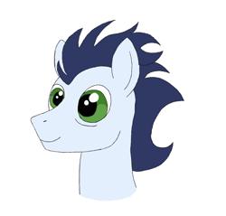 Size: 1282x1224 | Tagged: safe, artist:charismatic pony, soarin', pegasus, pony, g4, bust, digital art, green eyes, male, simple background, solo, stallion, white background