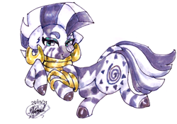 Size: 4218x2958 | Tagged: safe, artist:mannybcadavera, zecora, zebra, g4, female, high res, lidded eyes, looking at you, mare, simple background, smiling, smiling at you, solo, traditional art, watercolor painting, white background