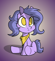 Size: 556x611 | Tagged: safe, artist:lolepopenon, oc, oc only, oc:billie, earth pony, pony, bandana, sitting, solo