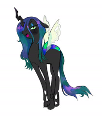 Size: 1328x1570 | Tagged: safe, artist:peachybats, queen chrysalis, changeling, changeling queen, g4, female, simple background, solo, white background