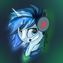 Size: 2048x2048 | Tagged: safe, artist:weiling, oc, oc only, pony, unicorn, fallout equestria, bust, clothes, ear fluff, fanfic, fanfic art, female, high res, horn, jumpsuit, mare, portrait, solo, vault suit