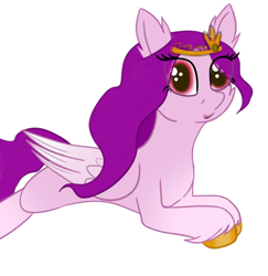 Size: 582x600 | Tagged: safe, artist:modera, pipp petals, pegasus, pony, g5, adorapipp, cute, red eyes, red-eyed pipp, simple background, white background