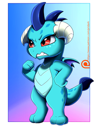 Size: 1760x2286 | Tagged: safe, artist:pridark, princess ember, dragon, g4, baby, baby dragon, dragoness, female, simple background, solo, young princess ember, younger