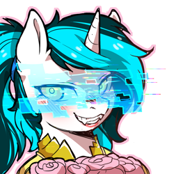 Size: 1159x1159 | Tagged: safe, oc, oc only, oc:flawless ice, cyborg, pony, unicorn, clothes, dress, flower, simple background, solo, transparent background, wedding dress, wedding veil