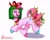 Size: 2048x1638 | Tagged: safe, artist:zendora, pinkie pie, earth pony, pony, g4, bell, bell collar, christmas, christmas lights, collar, colored hooves, eyes closed, holiday, present, silly, simple background, smiling, solo, string lights, white background