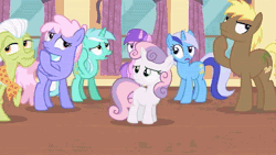 Size: 3840x2160 | Tagged: safe, edit, edited screencap, screencap, amethyst star, coco crusoe, granny smith, lyra heartstrings, minuette, rainbowshine, sparkler, sweetie belle, earth pony, pegasus, pony, unicorn, for whom the sweetie belle toils, g4, season 4, animated, blank flank, blushing, closed mouth, elderly, embarrassed, eyes closed, eyes open, fart, fart cloud, fart edit, fart fetish, fart noise, female, fetish, filly, foal, green smoke, high res, looking around, male, open mouth, puffy cheeks, screaming, sound effects, stallion, webm, yelling
