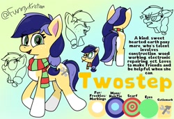 Size: 1757x1205 | Tagged: safe, artist:funnyk16, oc, oc only, oc:twostep, earth pony, pony, earth pony oc, female, solo