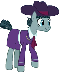 Size: 498x600 | Tagged: safe, turner mccolt, earth pony, pony, g4, clothes, eyelashes, female, hat, mare, mccolt family, my little colt, rule 63, simple background, skirt, solo, tilly mccolt, white background