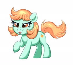 Size: 2048x1815 | Tagged: safe, artist:confetticakez, oc, oc only, oc:peach fuzz, earth pony, pony, earth pony oc, female, simple background, solo, white background