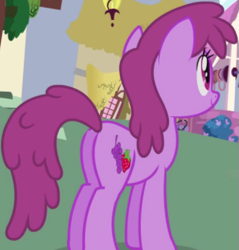 Size: 527x551 | Tagged: safe, screencap, berry punch, berryshine, earth pony, pony, friendship is magic, g4, background character, background pony, berry butt, butt, cropped, female, mare, plot, solo