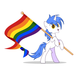 Size: 2550x2210 | Tagged: safe, artist:amadeus_sano(ych), oc, oc only, oc:citrine (refractive gem), "unicorn", high res, pride flag, simple background, solo, transparent background