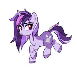 Size: 3000x2700 | Tagged: safe, artist:winsenta, oc, oc only, oc:dreaming bell, pony, unicorn, base used, cute, female, high res, hoof polish, horn, makeup, mare, ocbetes, simple background, solo, transparent background, two toned coat, unicorn oc