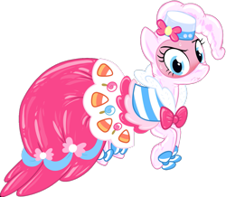 Size: 1173x1024 | Tagged: safe, editor:anonymous, pinkie pie, earth pony, pony, g4, /mlp/, /mlp/ latex requests, angry, blushing, clothes, dress, gala dress, latex, latex dress, latex suit, latex under clothes, simple background, solo, sweat, sweatdrops, transparent background