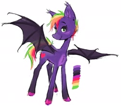 Size: 1780x1554 | Tagged: safe, artist:lutraviolet, oc, oc only, bat pony, pony, simple background, solo, white background