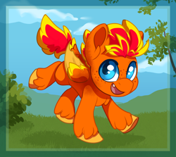 Size: 1912x1708 | Tagged: safe, artist:parrpitched, oc, oc:fireheart(fire), bat pony, pony, bat pony oc, chibi, cute, solo, wholesome