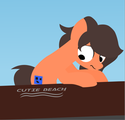 Size: 3043x2918 | Tagged: safe, artist:ponyrailartist, oc, oc:robertapuddin, cute, cutie beach, high res