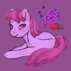 Size: 640x640 | Tagged: safe, artist:bagajewsky, berry punch, berryshine, earth pony, pony, g4, simple background, solo