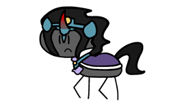 Size: 1924x1265 | Tagged: safe, artist:mystery shore, idw, king sombra, pony, unicorn, g4, reflections, spoiler:comic, colored horn, corrupted, curved horn, former good king sombra, good king sombra, horn, in a nutshell, in a nutshell but mirror version, male, mirror universe, simple background, solo, sombra horn, stallion, stick pony, transparent background