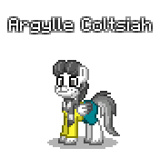 Size: 176x174 | Tagged: safe, artist:dematrix, oc, oc only, oc:argylle coltsiah, pegasus, pony, pony town, clothes, male, pixel art, simple background, solo, stallion, transparent background