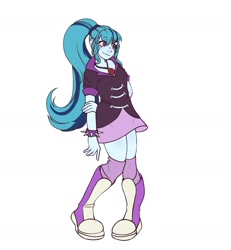 Size: 1514x1639 | Tagged: safe, artist:_cannibunny_, sonata dusk, human, equestria girls, g4, female, scene interpretation, simple background, solo, white background