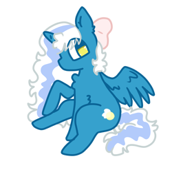 Size: 3000x3000 | Tagged: safe, artist:aurplestarss, oc, oc only, oc:fleurbelle, alicorn, pony, alicorn oc, bow, cute, female, hair bow, high res, horn, mare, simple background, sitting, solo, transparent background, wings, yellow eyes