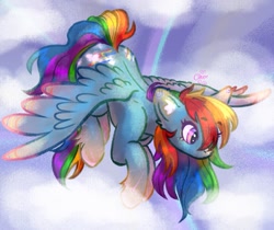 Size: 1217x1020 | Tagged: safe, artist:clovurz, pegasus, pony, female, flying, solo