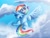 Size: 4096x3072 | Tagged: safe, artist:greenybeanz, rainbow dash, pegasus, pony, g4, female, flying, solo