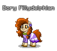 Size: 196x176 | Tagged: safe, artist:dematrix, oc, oc only, oc:dory fillydelphian, earth pony, pony, pony town, clothes, female, mare, pixel art, simple background, solo, transparent background