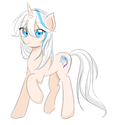 Size: 766x776 | Tagged: safe, artist:rainn__1026, oc, oc only, pony, unicorn, female, horn, simple background, solo, unicorn oc, white background