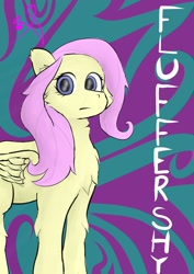 Size: 1448x2048 | Tagged: safe, artist:ashleighasmora, fluttershy, pegasus, pony, g4, chest fluff, female, solo