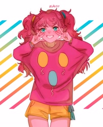 Size: 3124x3867 | Tagged: safe, artist:_agrust_, pinkie pie, human, equestria girls, g4, alternate hairstyle, female, high res, solo