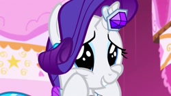 Size: 1920x1080 | Tagged: safe, screencap, rarity, pony, unicorn, g4, simple ways, clothes, cute, dress, female, horn, horn ring, mare, raribetes, ring, smiling, solo, squishy cheeks, wide eyes