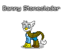 Size: 208x170 | Tagged: safe, artist:dematrix, oc, oc only, oc:danny stoneclader, pony, pony town, clothes, male, pixel art, simple background, solo, transparent background