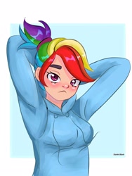 Size: 1536x2048 | Tagged: safe, artist:starlet_black_, rainbow dash, human, g4, clothes, female, humanized, solo