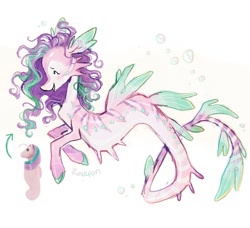 Size: 1045x952 | Tagged: safe, artist:lutraviolet, oc, oc only, sea pony, g1, solo