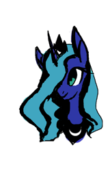 Size: 490x747 | Tagged: safe, artist:redlilly255, princess luna, alicorn, pony, g4, bust, simple background, solo, transparent background