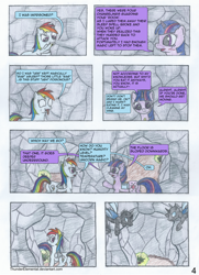 Size: 1600x2204 | Tagged: safe, artist:thunderelemental, rainbow dash, twilight sparkle, changeling, pegasus, pony, unicorn, comic:swarm rising, g4, butt, comic, old art, plot