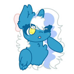 Size: 3000x3000 | Tagged: safe, artist:aurplestarss, oc, oc only, oc:fleurbelle, alicorn, pony, alicorn oc, blushing, bow, female, hair bow, high res, horn, mare, simple background, solo, starry eyes, transparent background, wingding eyes, wings, yellow eyes