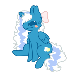 Size: 3000x3000 | Tagged: safe, artist:aurplestarss, oc, oc only, oc:fleurbelle, alicorn, pony, alicorn oc, blushing, bow, cute, eyes closed, female, hair bow, high res, horn, mare, simple background, solo, transparent background, wings